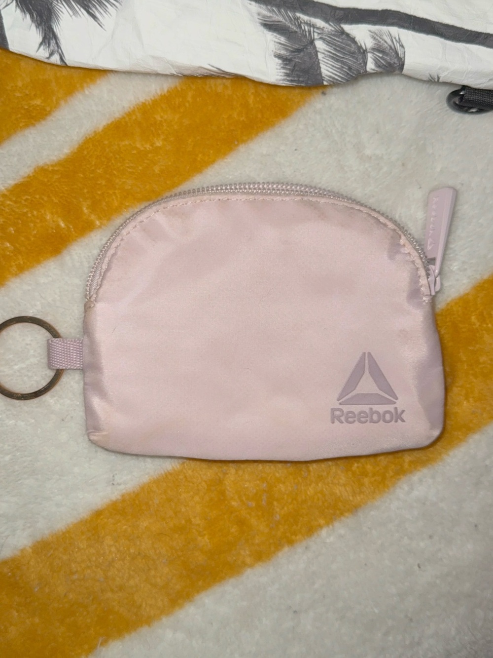 Reebok Light Pink Satin Coin Pouch with Keyring